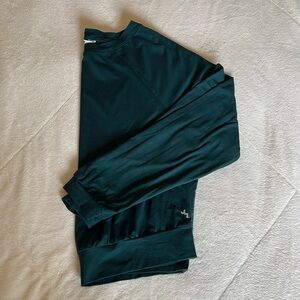 JoyLab Emerald Green Sheer Back Long Sleeve Top Small